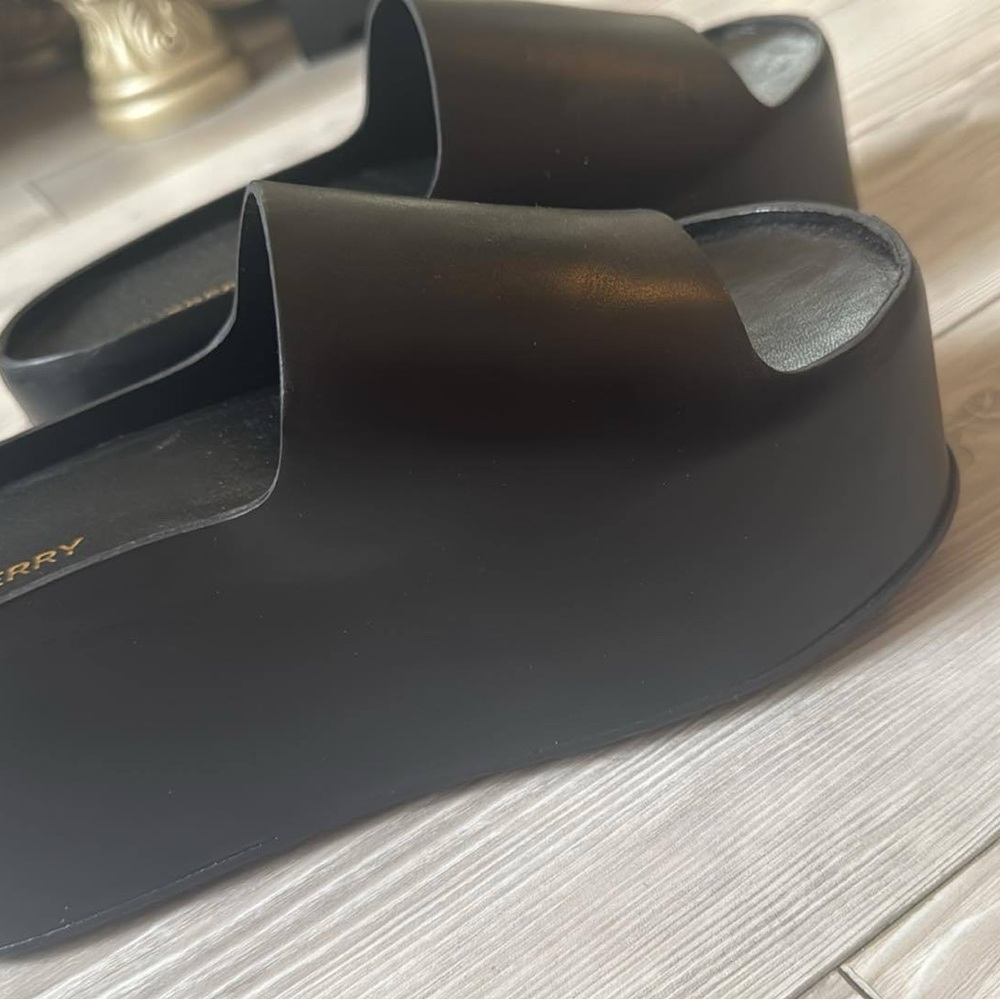 Burberry Black Slide Sandals worn once!!